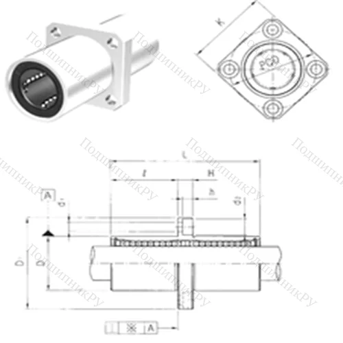 Подшипник шариковый линейный LMEKM 40