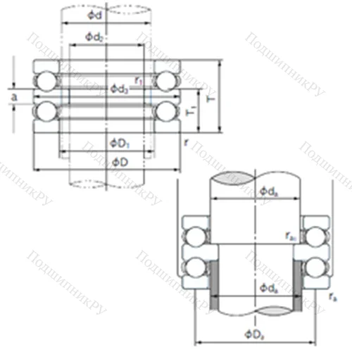 Подшипник шариковый упорный 52234