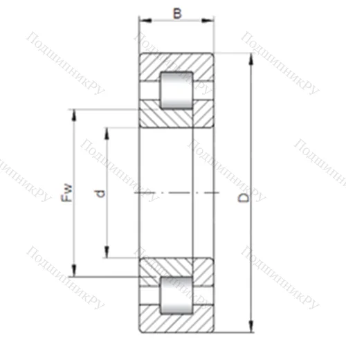 Подшипник роликовый радиальный NUP 20/710 от производителя  CX Подшипник роликовый радиальный NUP 20/710 от производителя  CX