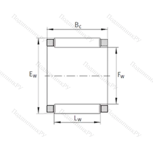 Подшипник игольчатый радиальный KBK 20x24x30