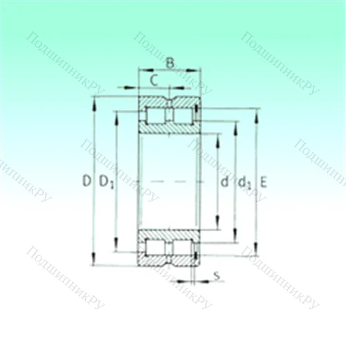 Подшипник роликовый радиальный SL 185024 от производителя  NBS Подшипник роликовый радиальный SL 185024 от производителя  NBS