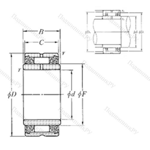Подшипник игольчатый радиальный NA 4903LL