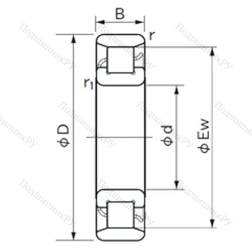 Подшипник роликовый радиальный N 1044