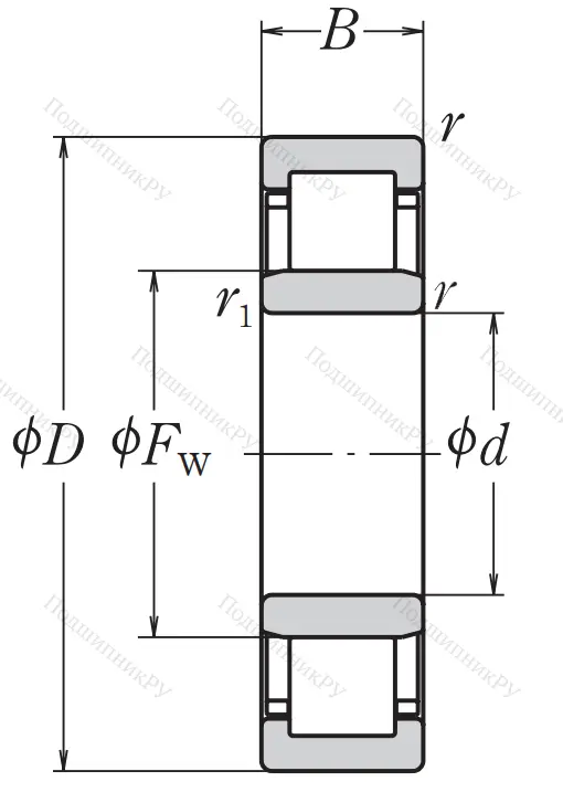 Роликовый цилиндрический подшипник