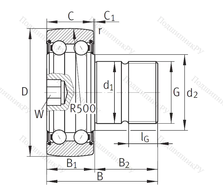 Подшипник KR 5202 2RS
