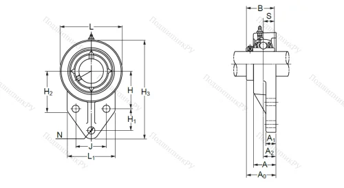 Подшипниковый узел UCFK 205 (UCFH 205) в Липецке