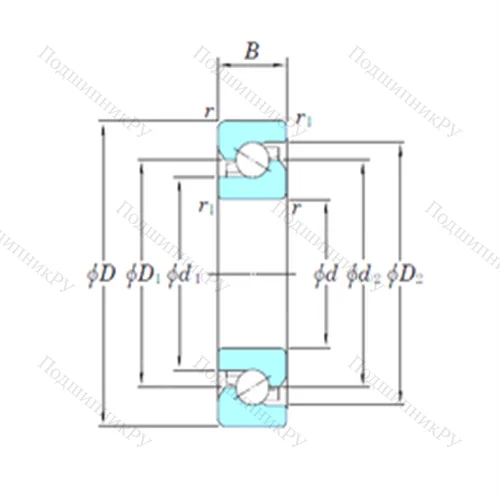 Подшипник шариковый упорно-радиальный SAC 2047B