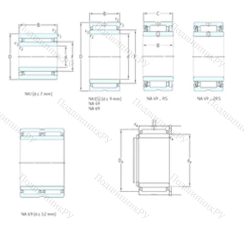 Подшипник игольчатый радиальный NKI 30/30TN
