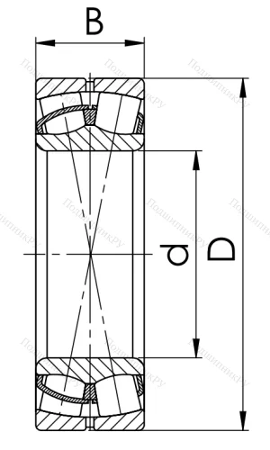 Сферический роликовый подшипник 53510 Н (22210 CW 33) в Липецке