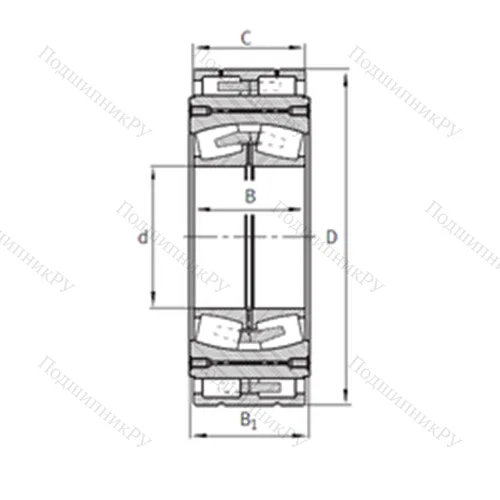 Подшипник роликовый радиальный самоцентрирующийся Z-549731.04.DRGL от производителя  FAG