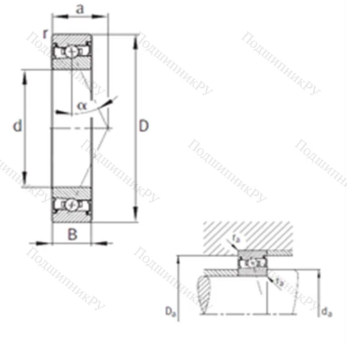 Подшипник шариковый радиально-упорный HSS 71914-E-T-P 4S