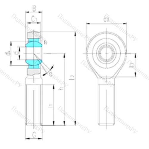 Подшипник скольжения сферический SA 50ES от производителя  LS Подшипник скольжения сферический SA 50ES от производителя  LS
