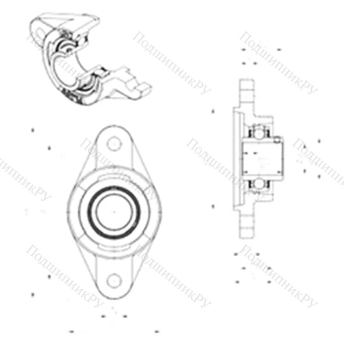 Подшипниковый узел шариковый радиальный UCFLZ 206