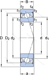 Подшипник S 7016 ACB/P 4A