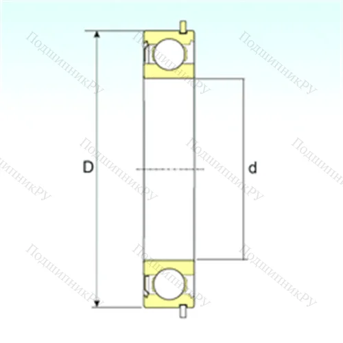 Подшипник шариковый радиальный 6205-ZNR