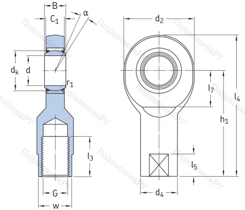Наконечник штока с внутренней резьбой SI 40 TXE-2LS в Липецке