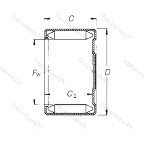 Подшипник игольчатый радиальный DLF 40 20 от производителя  TIMKEN
