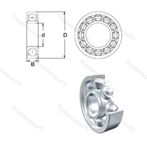 Подшипник шариковый радиальный S 6010 от производителя  ZEN