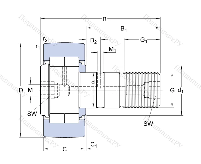 Подшипник NUKR 40 A