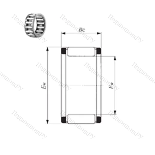 Подшипник игольчатый радиальный KT 8128 EG