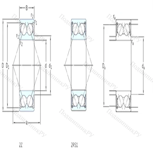 Подшипник шариковый радиально-упорный 3202A-2RS 1 от производителя  SKF Подшипник шариковый радиально-упорный 3202A-2RS 1 от производителя  SKF