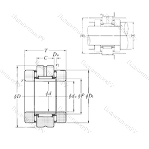 Подшипник комбинированный AXN 2557 от производителя  NTN