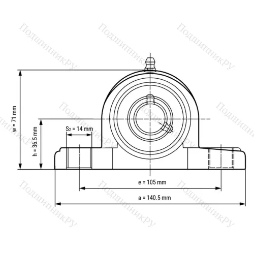 Подшипниковый узел SSUCPPL 205-W - Вал: 25 мм от производителя  LPZ