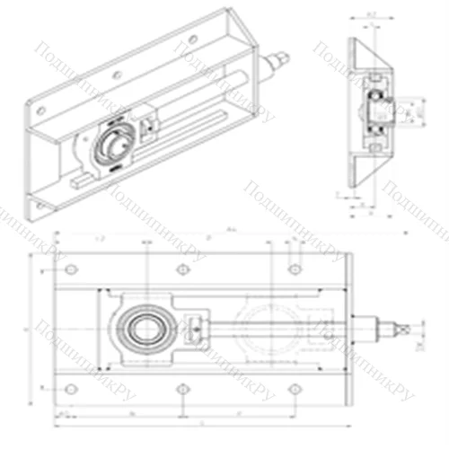 Подшипниковый узел шариковый радиальный UST 205+WB