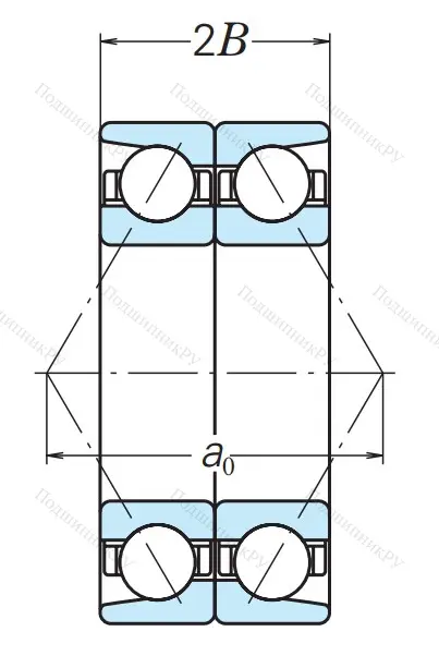 Радиально-упорный шариковый подшипник 6-466322 Л в Липецке