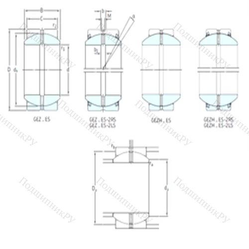 Подшипник скольжения сферический GEZH 104ES-2RS