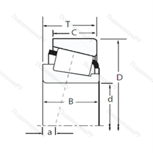 Подшипник роликовый радиально-упорный 31316 от производителя  TIMKEN