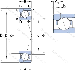 Подшипник 71918 CE/HCP 4AH 1