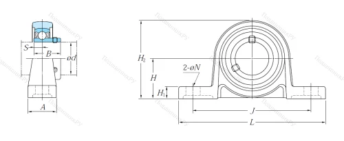Подшипниковый узел UP 002 JE 1