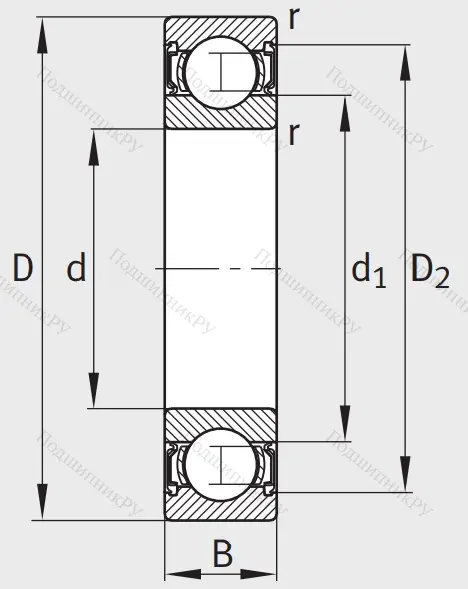 Однорядный шариковый подшипник