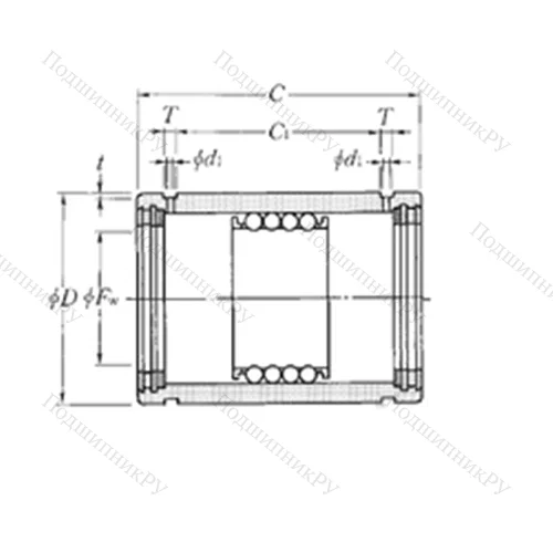 Подшипник шариковый линейный KD 7095100LL