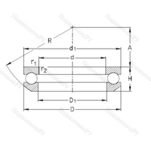 Подшипник шариковый упорный 53228 от производителя  NKE