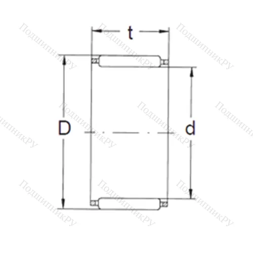 Подшипник игольчатый радиальный K 8X 12X 12
