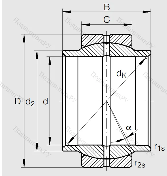 Шарнирный подшипник GE 63 LO