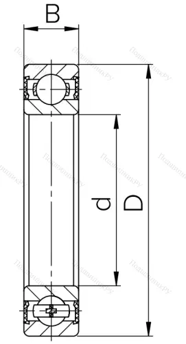 Шариковый однорядный подшипник 180314 (6314 2RS) в Липецке