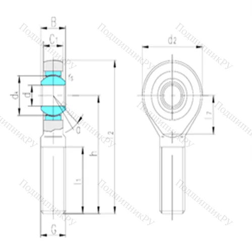 Подшипник скольжения сферический SA 25ET-2RS