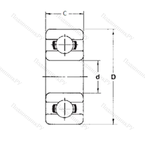 Подшипник шариковый радиальный 77R 22