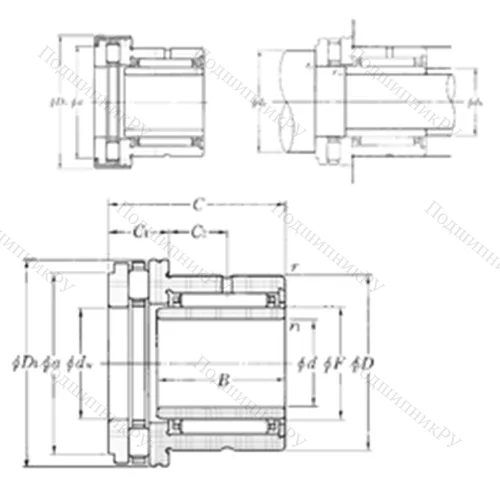 Подшипник комбинированный NKXR 15T 2Z+IR 12?15?16 от производителя  NTN