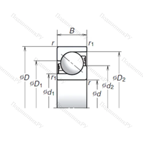 Подшипник шариковый упорно-радиальный 15TAC 02AT 85 от производителя  NSK Подшипник шариковый упорно-радиальный 15TAC 02AT 85 от производителя  NSK