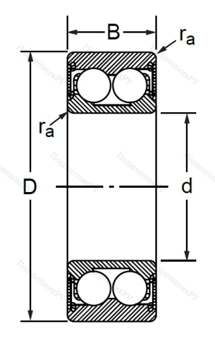 Радиально-упорный шариковый подшипник 3056303 2RS (3303 A 2RSTN) в Липецке