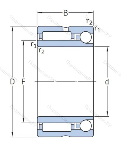 Комбинированный подшипник NKIA 5910 от производителя  SKF Комбинированный подшипник NKIA 5910 от производителя  SKF