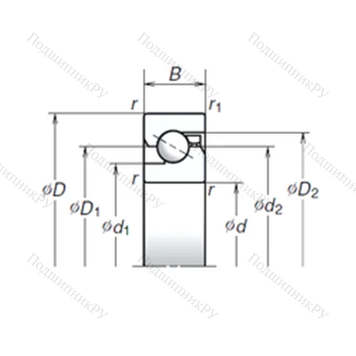 Подшипник шариковый упорно-радиальный 45TAC 75B