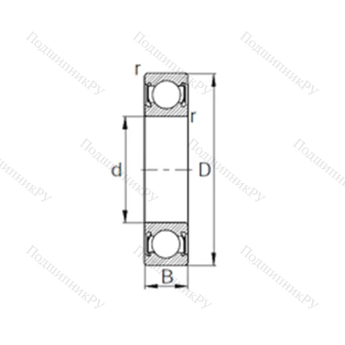 Подшипник шариковый радиальный 6904DD