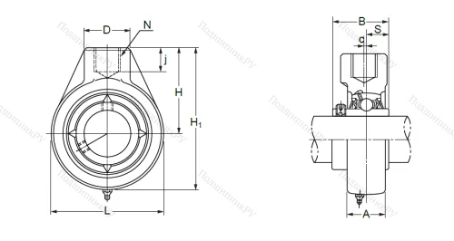 Подшипниковый узел UCHA 208 (UCHB 208) в Липецке