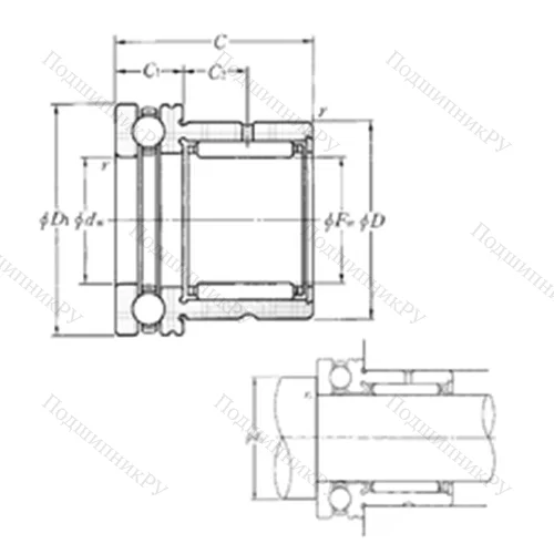 Подшипник комбинированный NKX 30T 2 от производителя  NTN