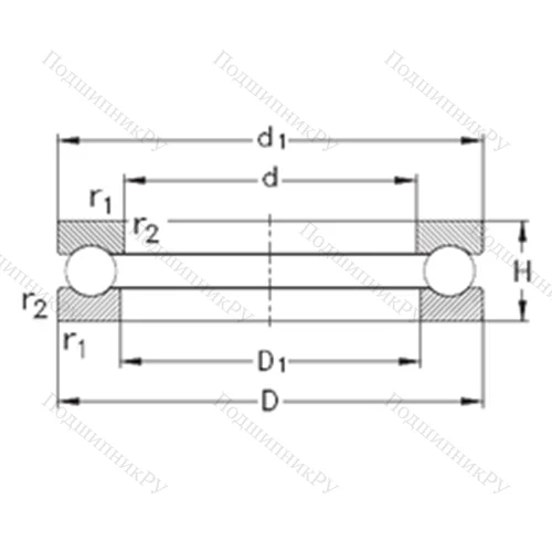 Подшипник шариковый упорный 511/670-FP от производителя  NKE Подшипник шариковый упорный 511/670-FP от производителя  NKE